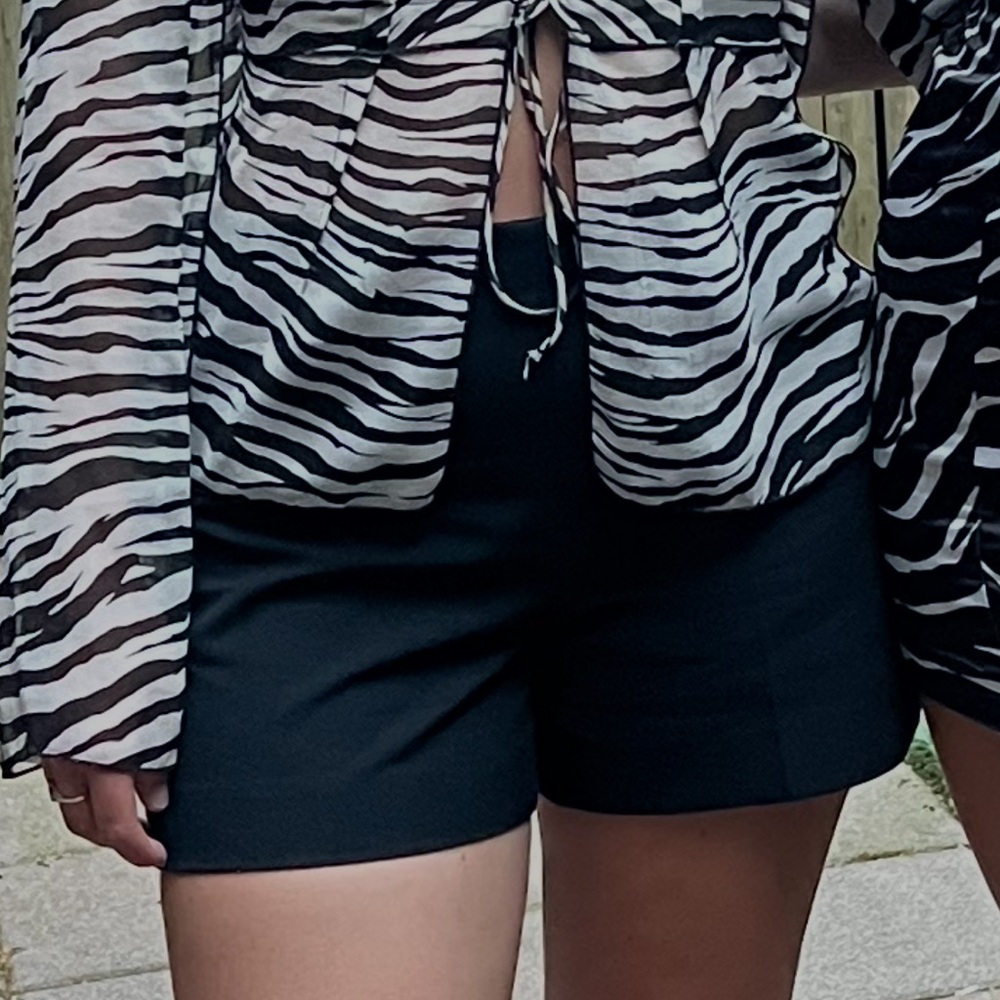 Zara Black Trouser Shorts